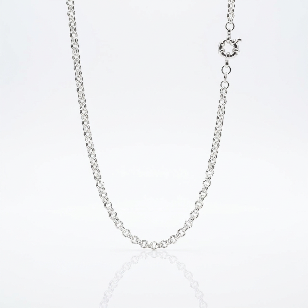 Cadena Doble Rolo Plata 925 - 2mm: cadena de eslabón doble rolo