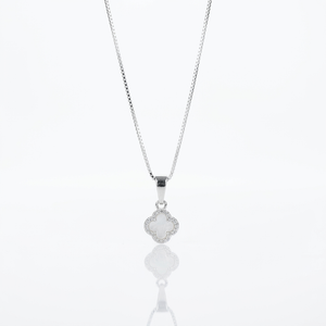 Collar Van Cleef Blanco Mini Plata 925