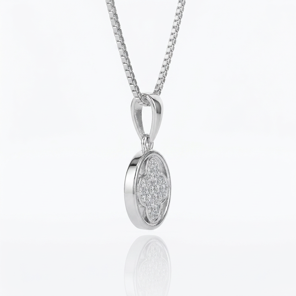 Collar Van Cleef Halo Plata 925