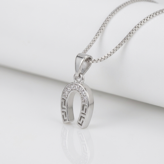 Collar Herradura Griega Plata 925