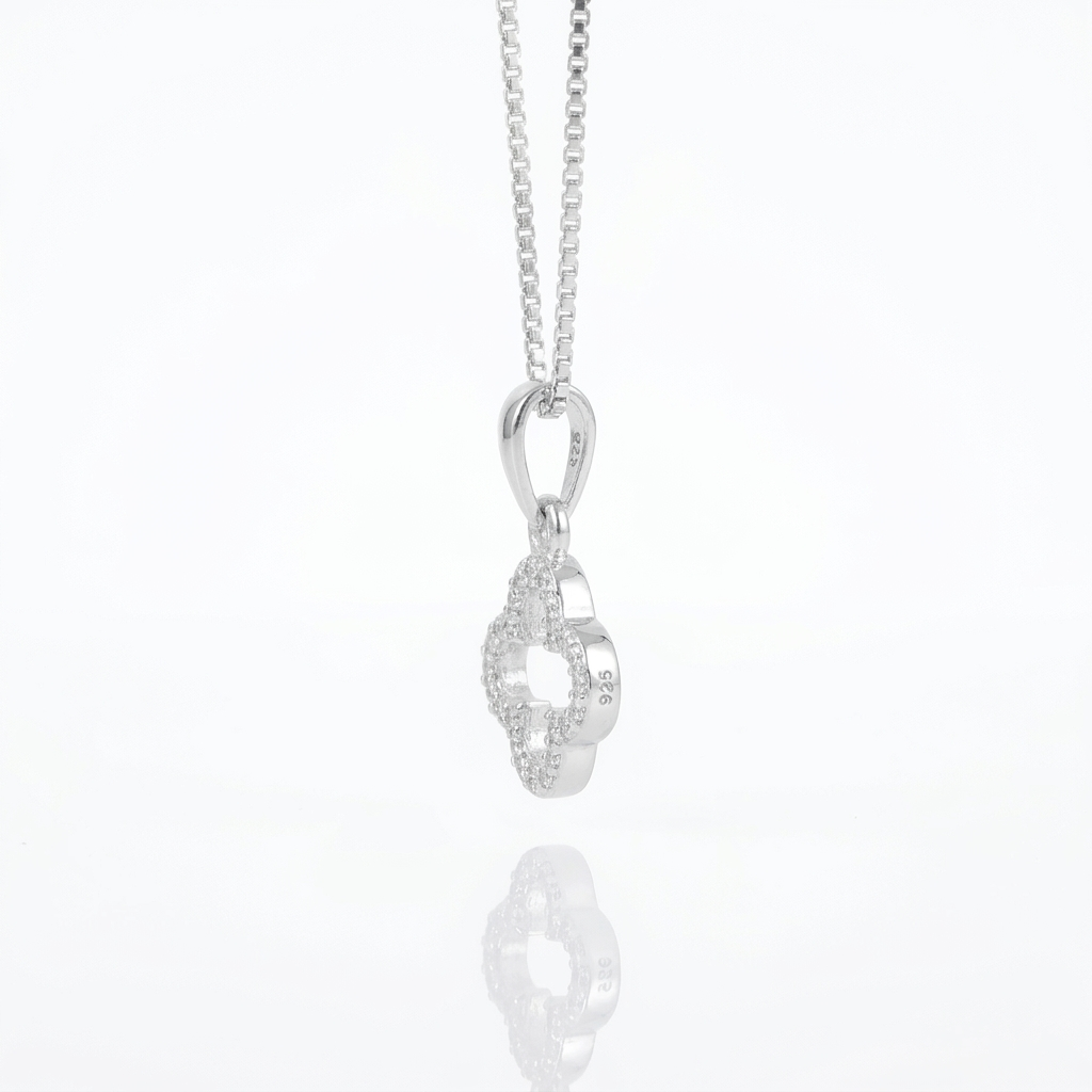 Collar Van Cleef Silueta Plata 925
