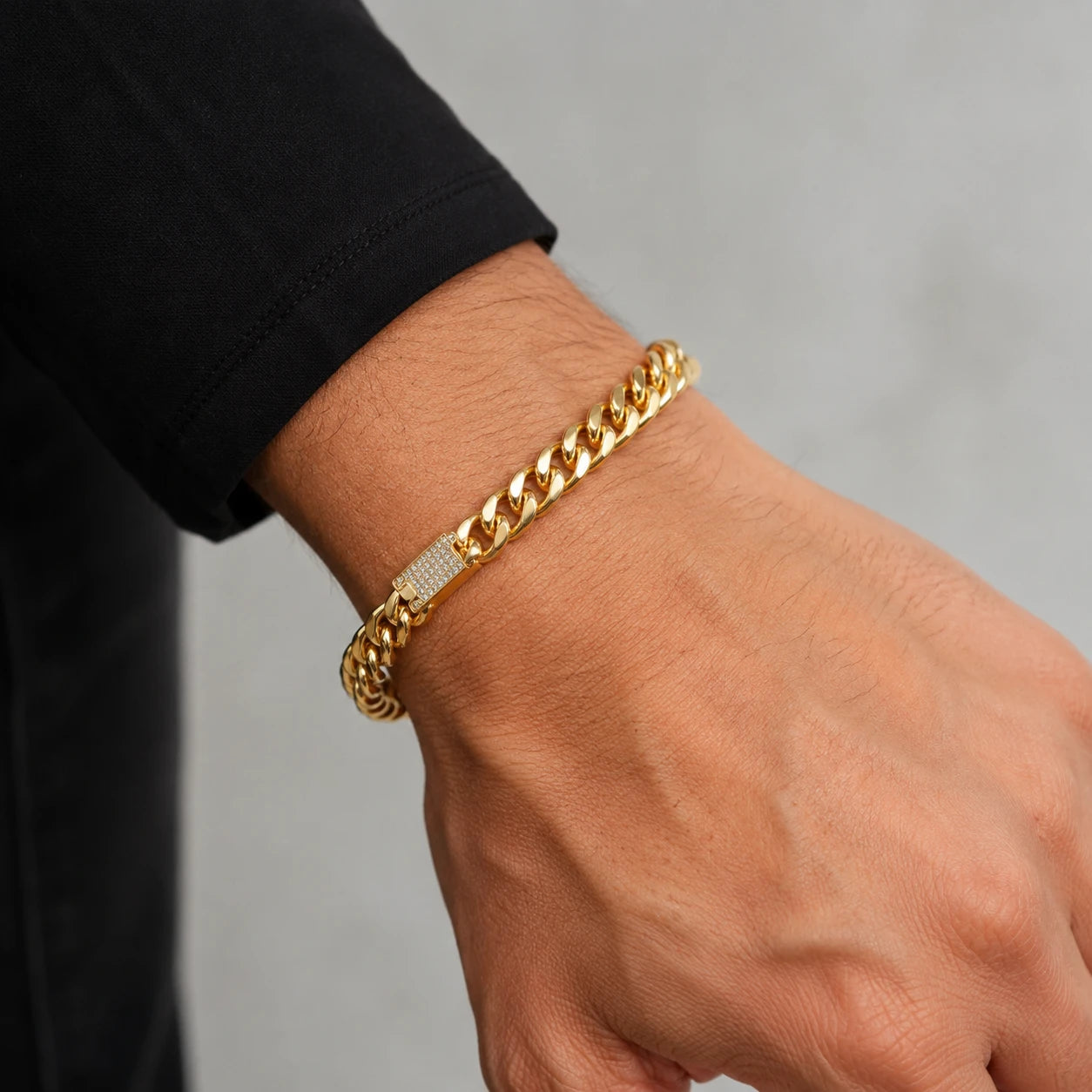 Ambientacion Pulsera Cubana Oro Goldfilled – 8 mm